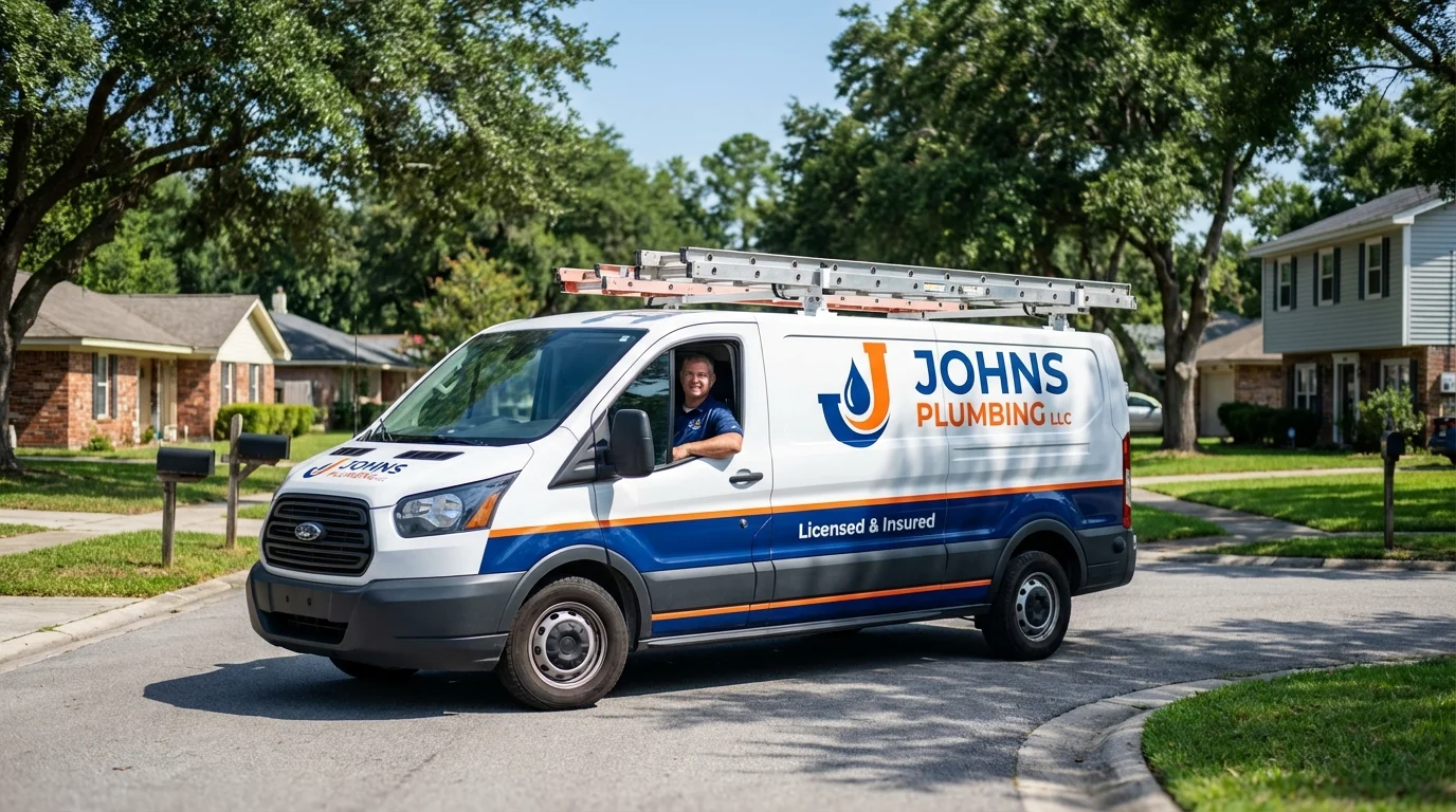 Johns Plumbing LLC service van in Blackwood, NJ