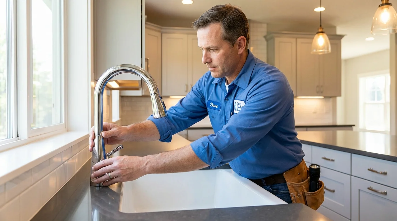 Kitchen faucet installation by Johns Plumbing LLC in Blackwood